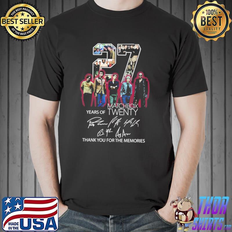 25 years of matchbox twenty thank you for the memories with signatures shirt