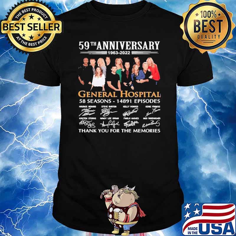 59th Anniversary 1963 2022 General Hospital Thank You For The Memories Shirt