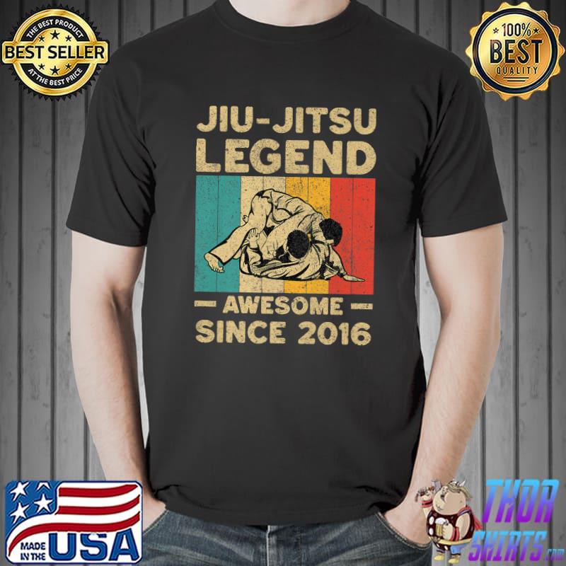 6 Years Old Jiu-Jitsu Legend Awesome Since 2016 Vintage T-Shirt