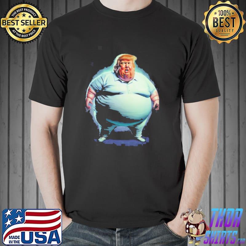 Agolf twitler fat Donald Trump caricature golfer art shirt