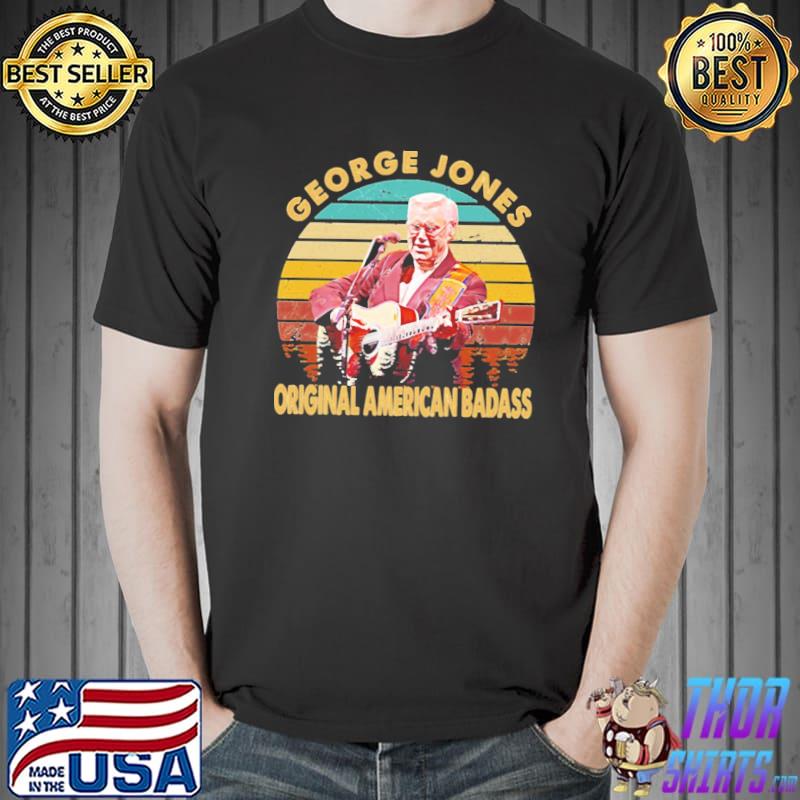 American badass george jones country musician vintage shirt