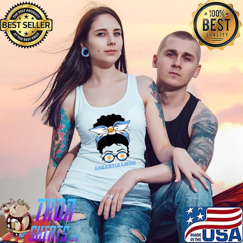 Argentinian Mom Argentina Mommy Bun Mama Argentine Flag Women Sunglasses T-Shirt Tank Top