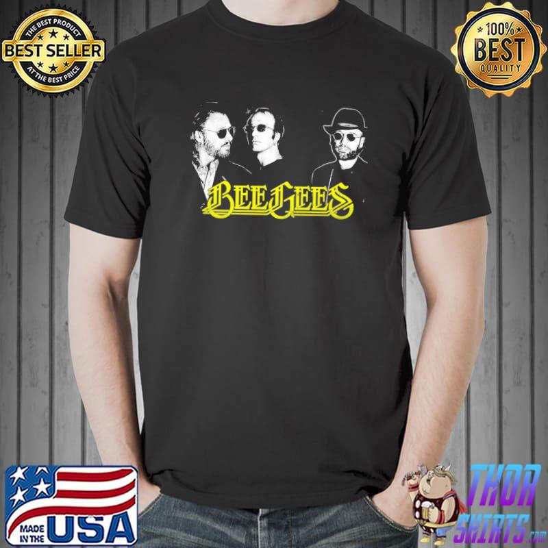 Artistic retro bee gees band shirt
