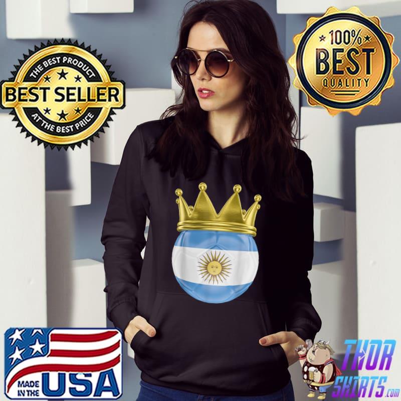 Ball With Crown Winner Argentina 3 Stars Argentinian Goat Three Stars 10 Argentina T-Shirt Hoodie