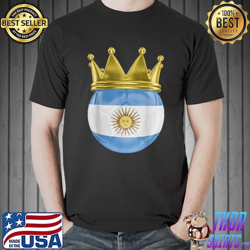 Ball With Crown Winner Argentina 3 Stars Argentinian Goat Three Stars 10 Argentina T-Shirt