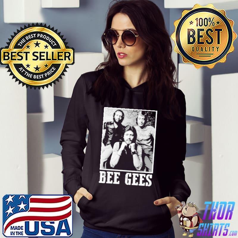 Bee gees 80s design black and white s Hoodie