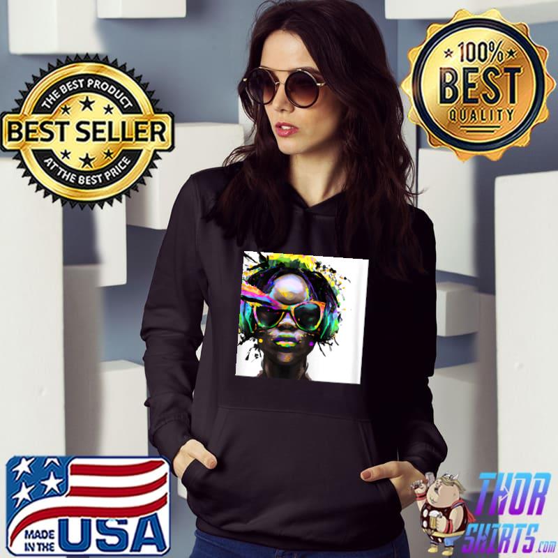 Black History Queen Afro Melanin Watercolors T-Shirt Hoodie