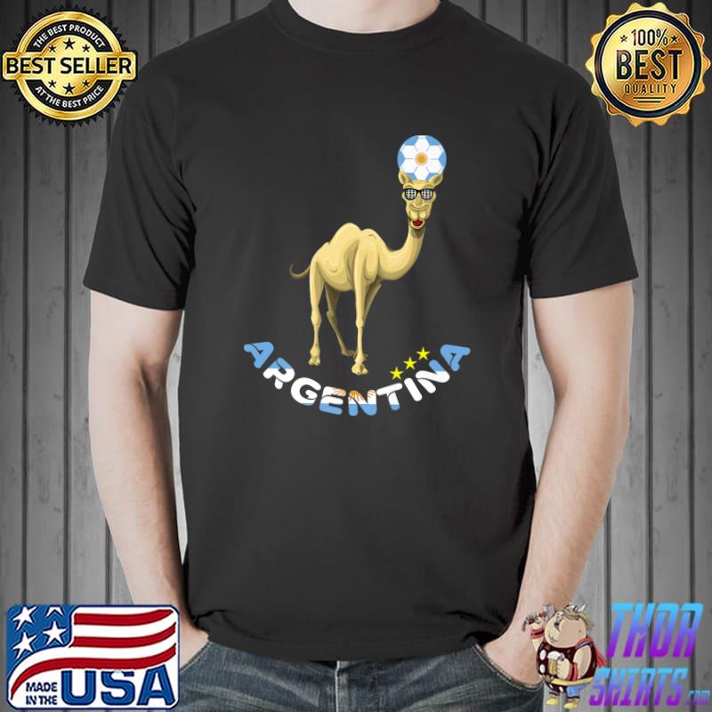 Camel And Ball Argentina Flag Three Stars, Argentina Corazón Bandera Champions T-Shirt