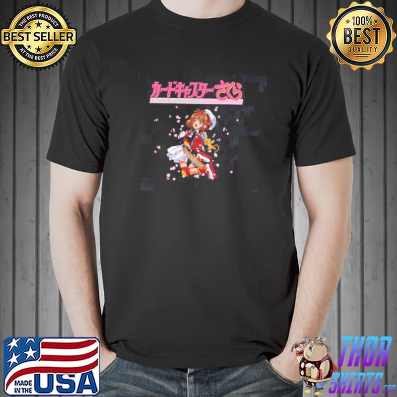 Cardcaptor sakura roller skates logo text shirt