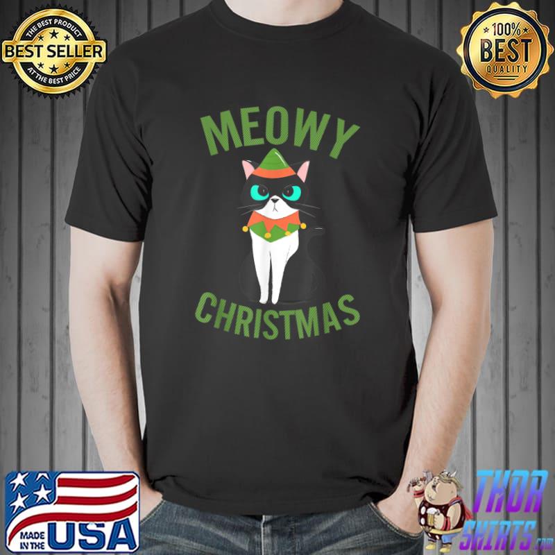 Cat Meme Gift Cat Lover Meowy Christmas T-Shirt