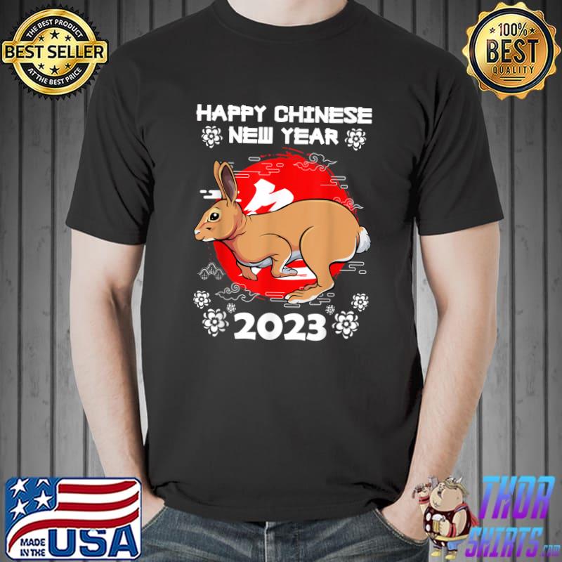 Celebrating Happy Chinese New Year 2023 Apparel Flowers Blood Moon T-Shirt