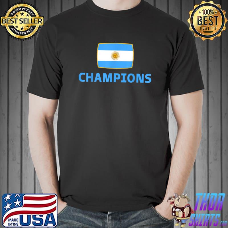 Champions Argentina 3 Stars Argentinian Flag Three Stars 10 Argentina T-Shirt