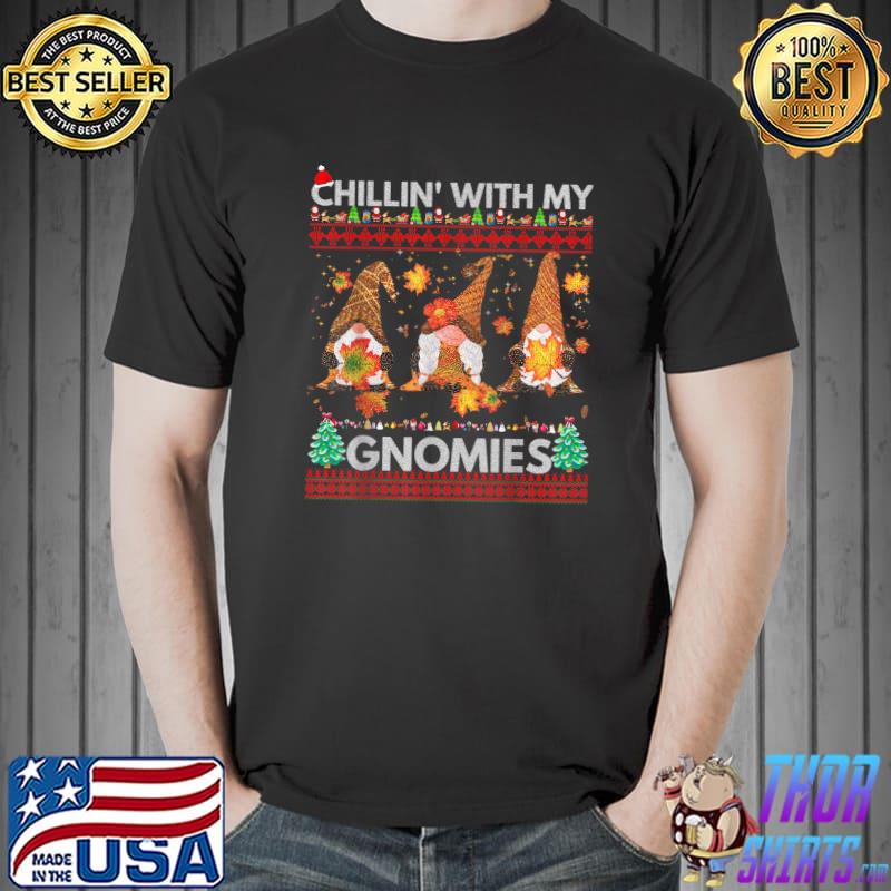 Chillin With My Gnomies Xmas Family matching Pajama T-Shirt