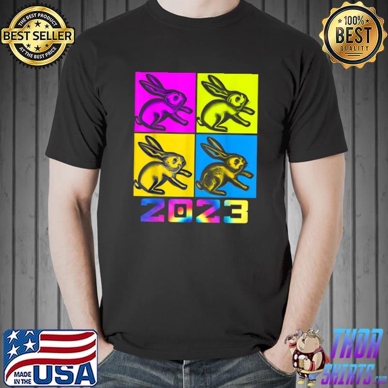 Chinese New Year 2023 Year Of The Rabbit Mandarin Year 2023 Tye Die Colors T-Shirt