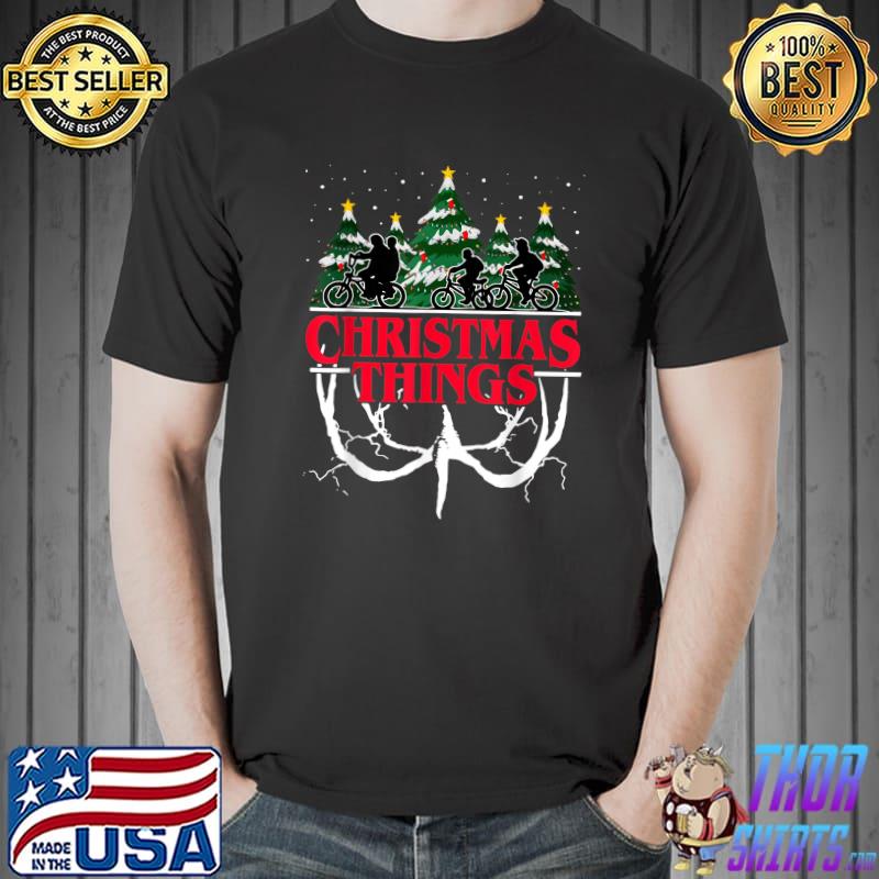 Christmas Things Human Bicycle Xmas TRee T-Shirt