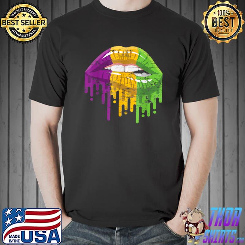 Costume Party Carnival Parade Gifts Lips Mardi Gras T-Shirt