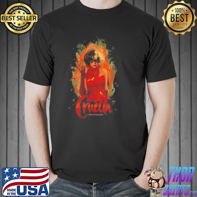 Cruella in flames emma stone movie classic shirt