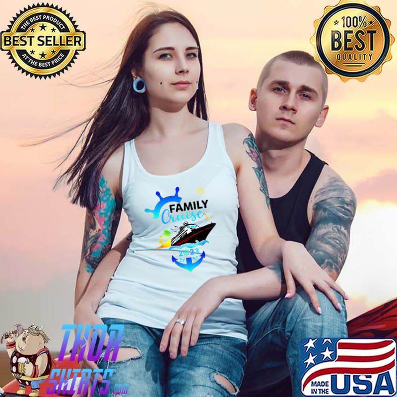 Cruise Family Vacation Matching Group Crew Squad 2023 Retro T-Shirt Tank Top