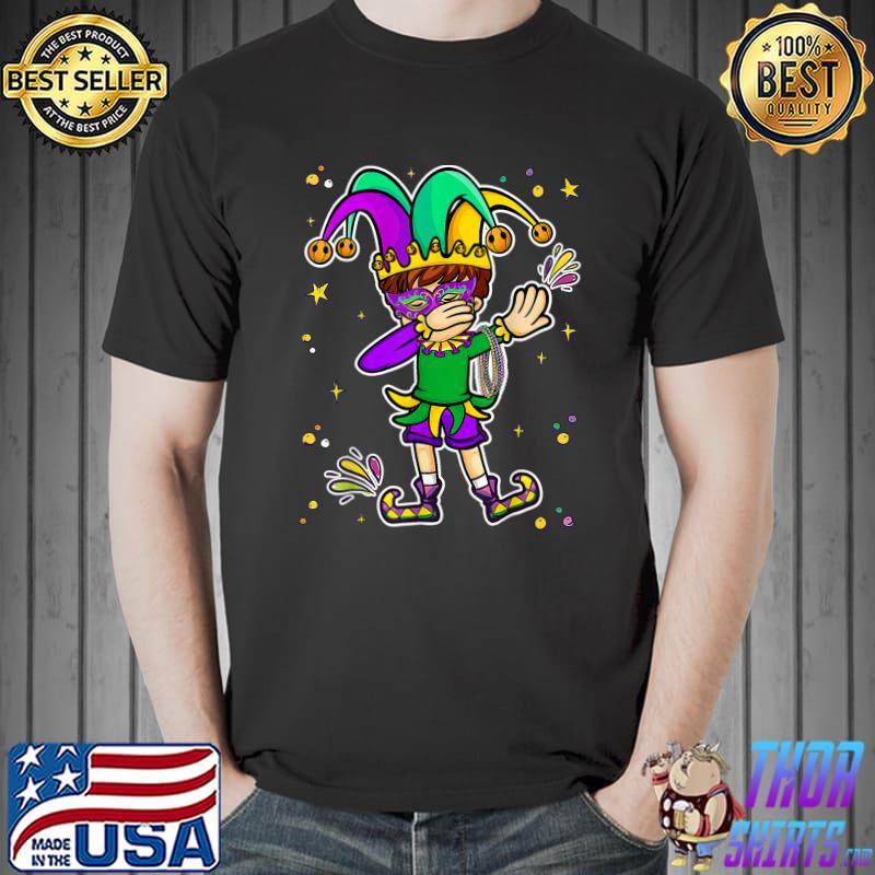 Dabbing boy mardi gras dab elf pajama T-Shirt