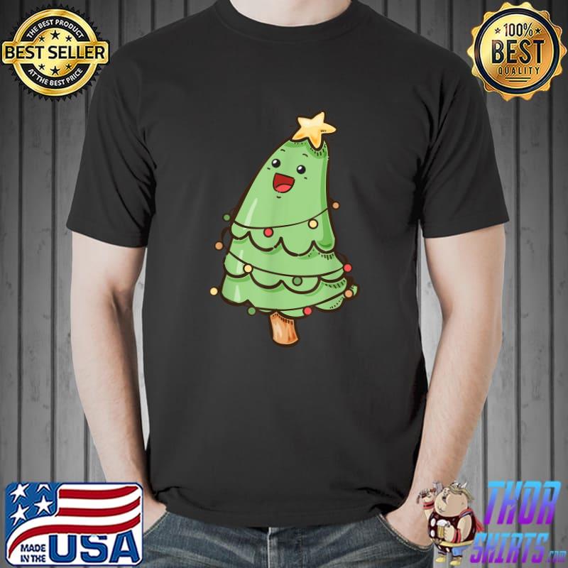 Dancing Christmas Tree With Star And Lights T-Shirt