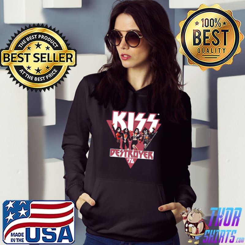 Destroyer kiss band concert rock and roll '76 vintage s Hoodie