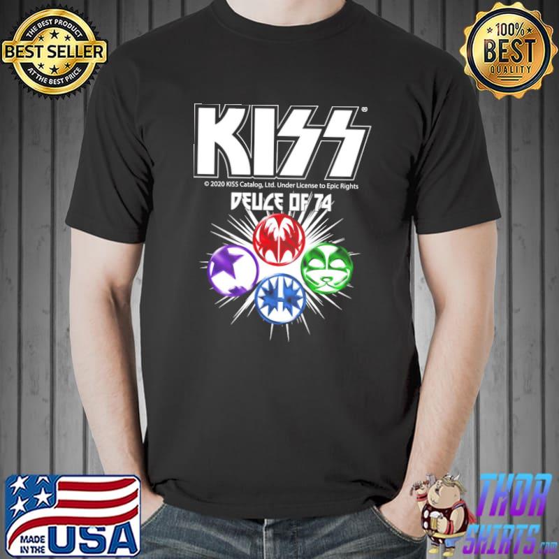 Deuce of 1974 song kiss rock band album debut classic shirt