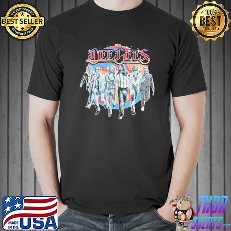 Disco ball logo bee gees members shirt