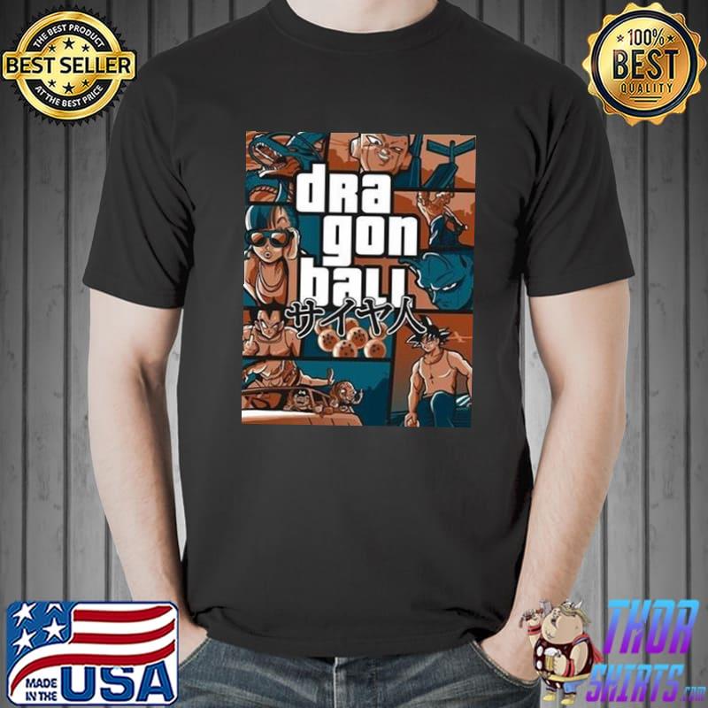Dragonball parody grand theft auto gta classic shirt
