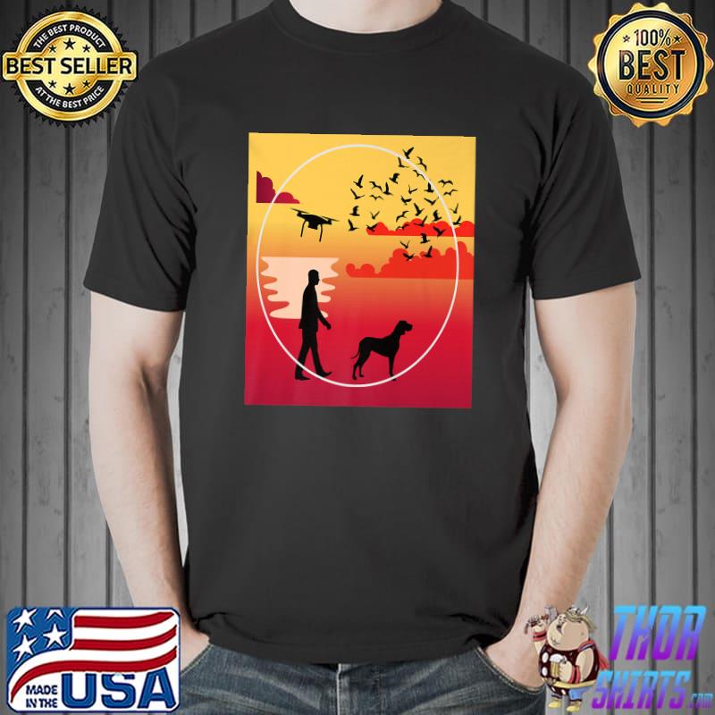 Drone Life Dogs Drones Sunsets Family Quadcopter Love T-Shirt