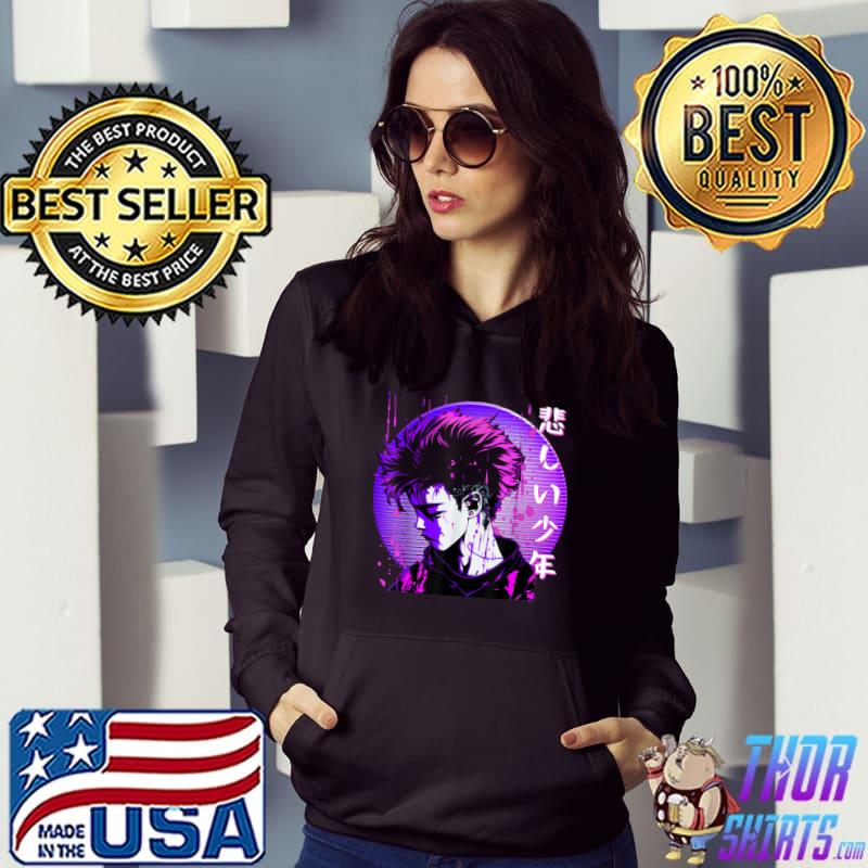 Edgy Goth Anime Retrowave Japanese Aesthetic Vintage T-Shirt Hoodie
