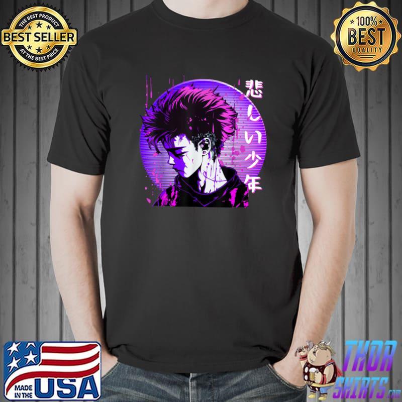 Edgy Goth Anime Retrowave Japanese Aesthetic Vintage T-Shirt