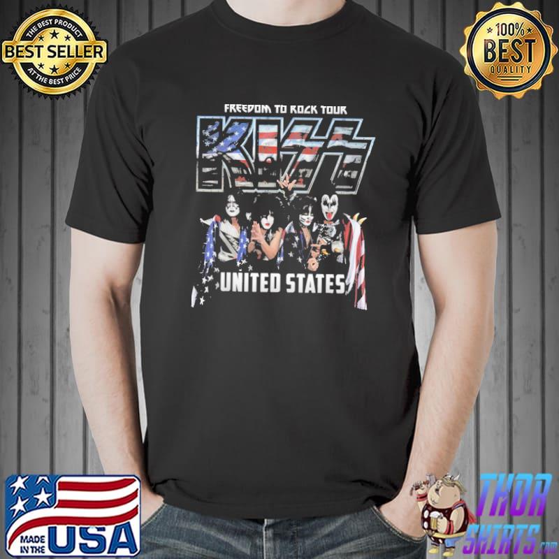 Freedom to rock tour kiss band united states classic shirt