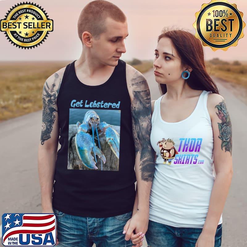 Get Jumpscare Lobster Meme Blue Crustacean T-Shirt Tank Top