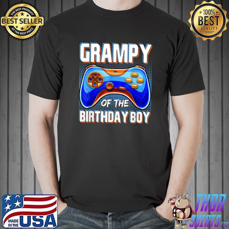 Grampy Of The Birthday Party Video Game Matching Family T-Shirt