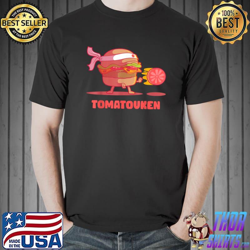 Hadouken Burger Street Fight Tomato In Fast Food Video Game T-Shirt