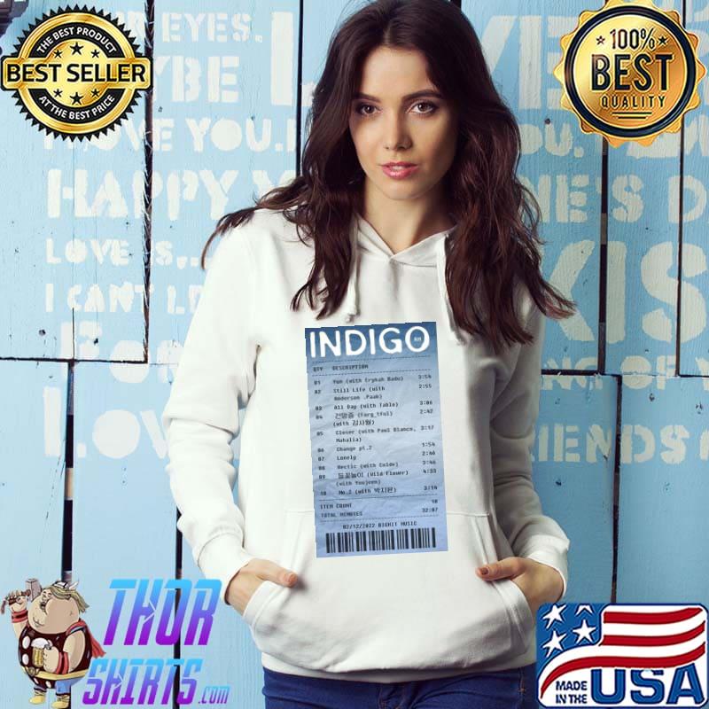 Indigo rm 1st album tracklist receipt bts namjoon classic s Hoodie