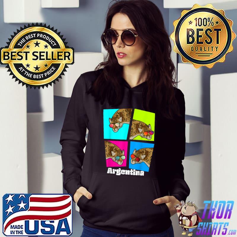 Jaguar Travel To Argentina With Sunglasses Retro T-Shirt Hoodie