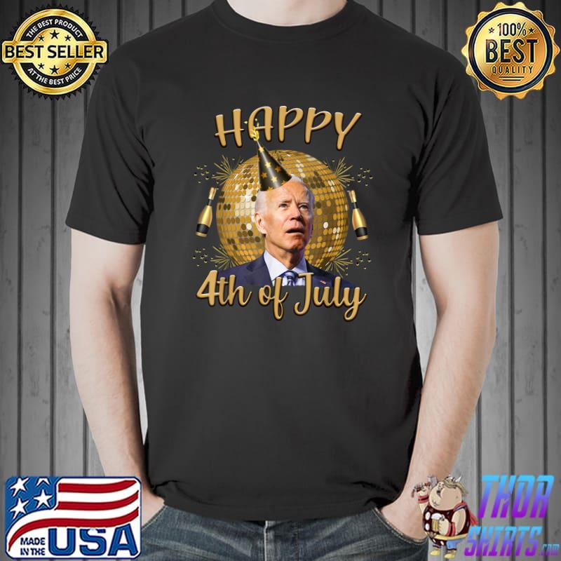 Joe Biden Happy 4th Of July New Years Eve Biden 2023 Fireworks T-Shirt