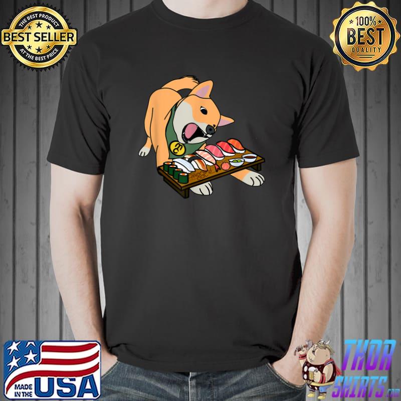 Kinako Eating Sushi Dog Lover T-Shirt