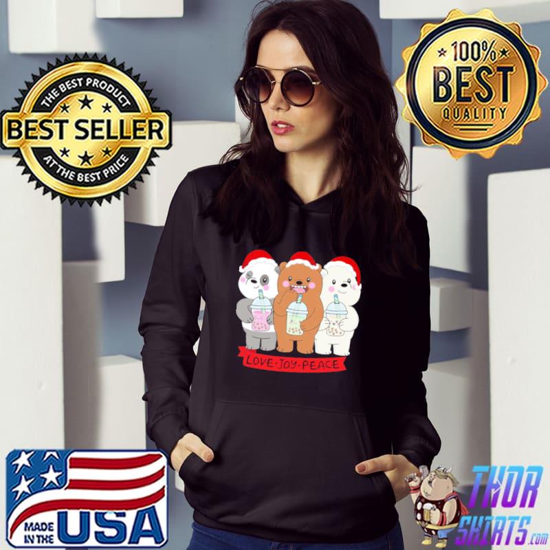 Love joy peace we bare bears classic s Hoodie