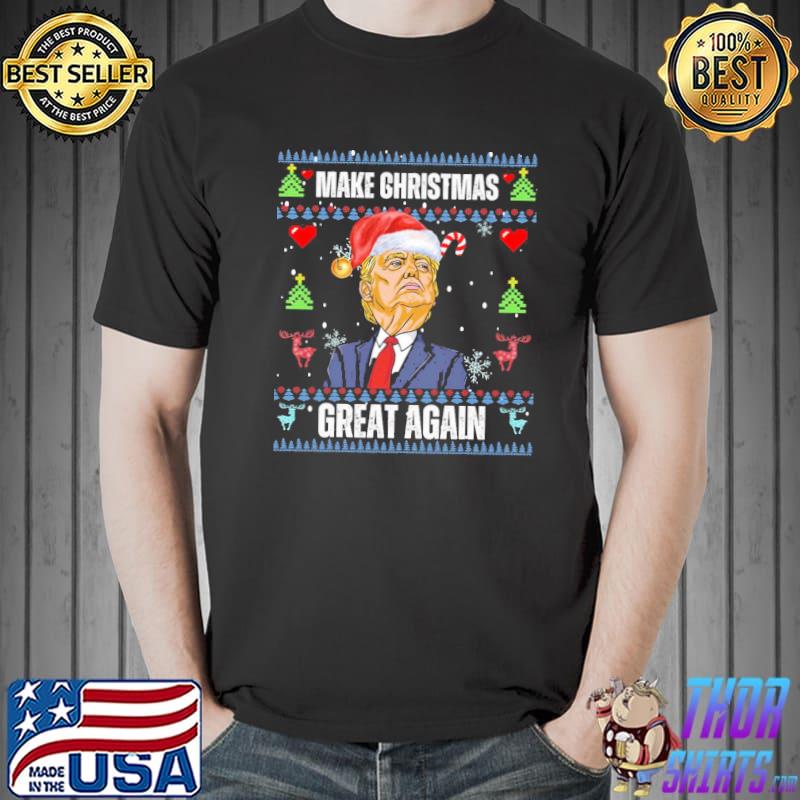 Make christmas great again christmas gift funny Trump happy holidays usa classic shirt