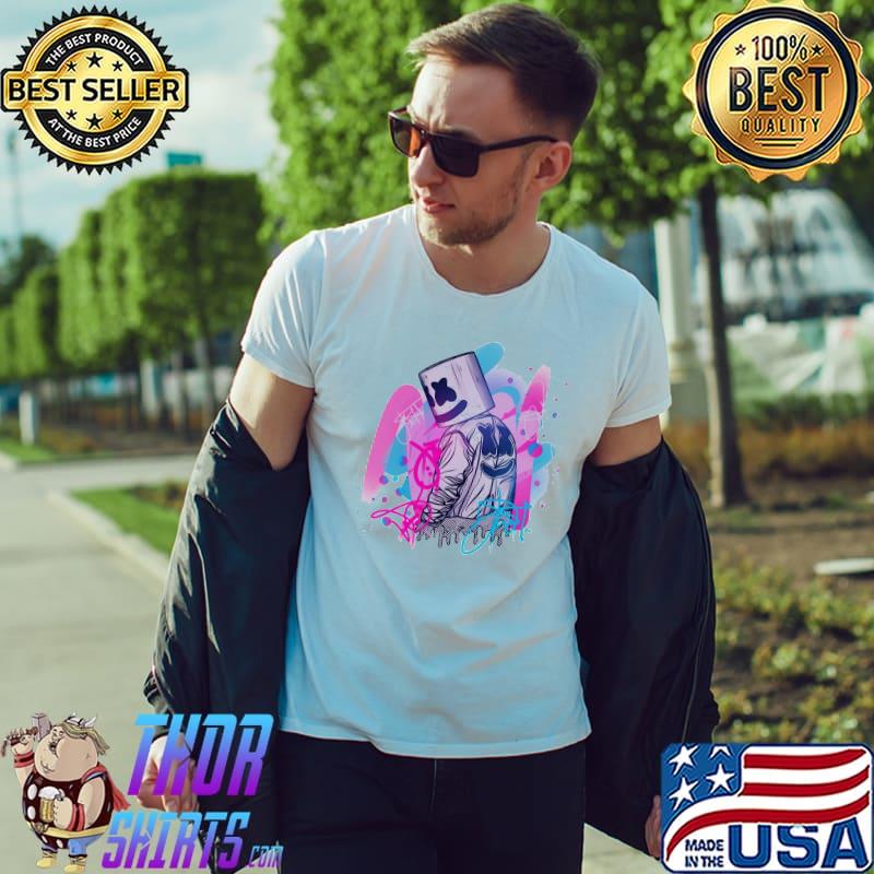 Marshmello graffitI neon party shirt