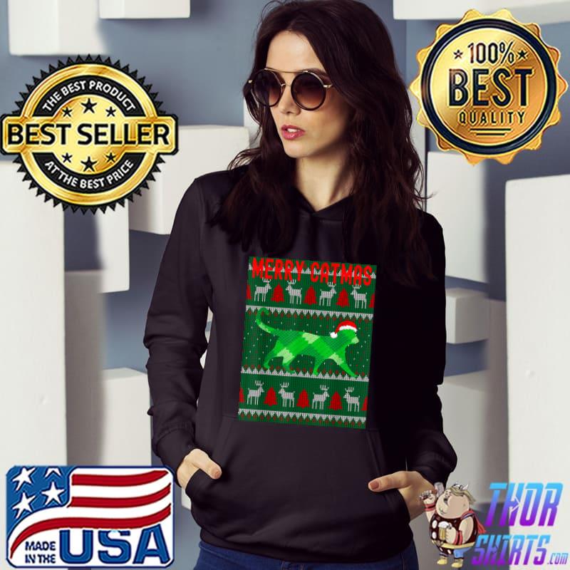 Merry catmas with ugly family pajama matching christmas T-Shirt Hoodie