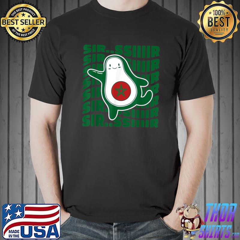 Morocco Soccer Moroccan Avocado Flag Football Team Supporter T-Shirt
