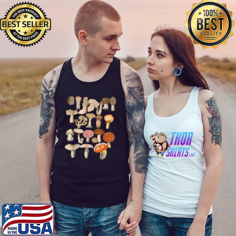 Mushroom Vintage Botanical Illustration T-Shirt Tank Top