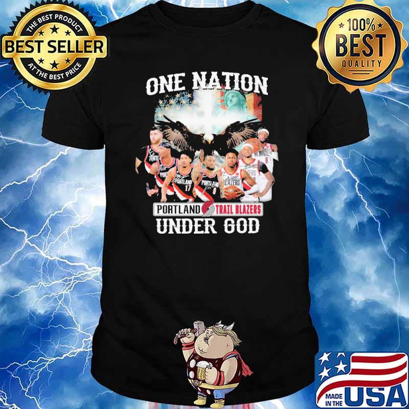 One Nation Under God Portland Blazers Shirt