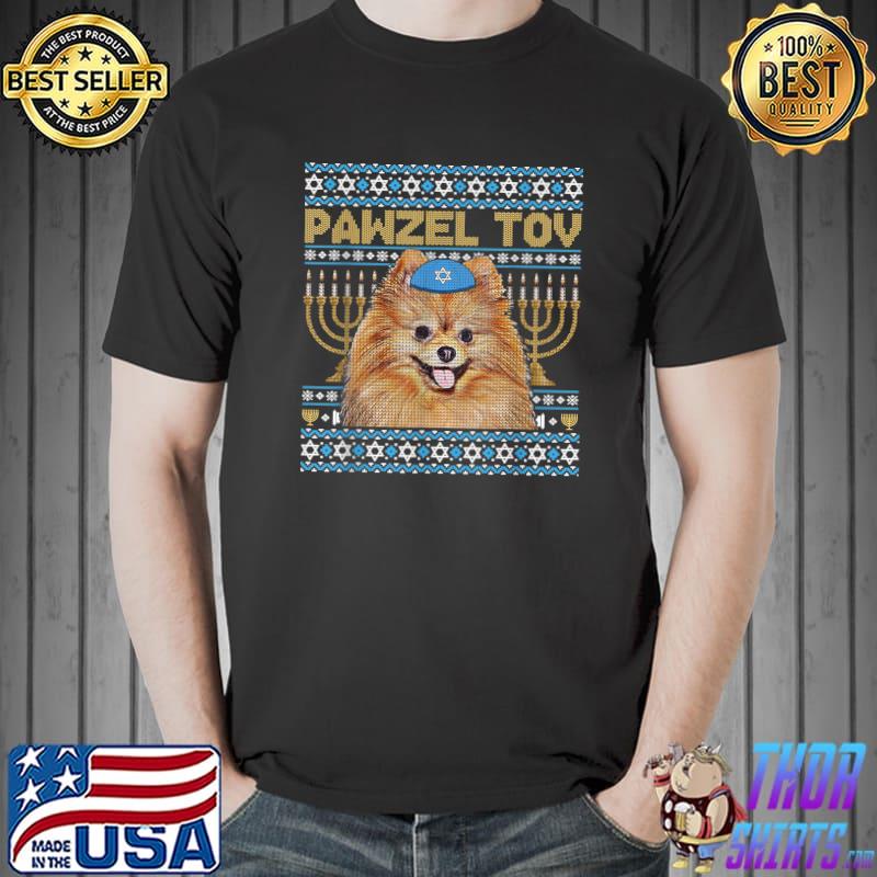 Pawzel Tov Jewish Pomeranian Dog Hanukkah T-Shirt