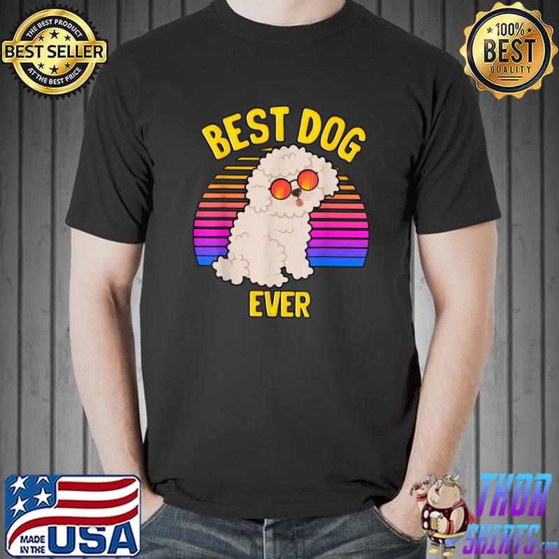 Poodle Dog Lover Vintage Cute Best Dog Puppy Lover Sunglasses T-Shirt