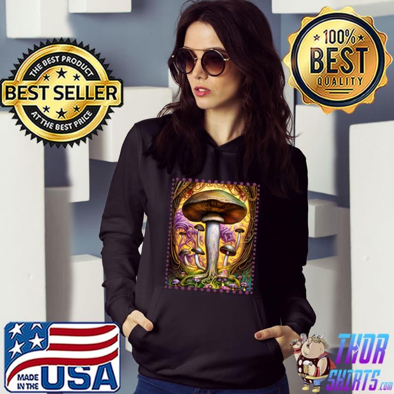 Psychedelic Mushroom In The Forest T-Shirt Hoodie