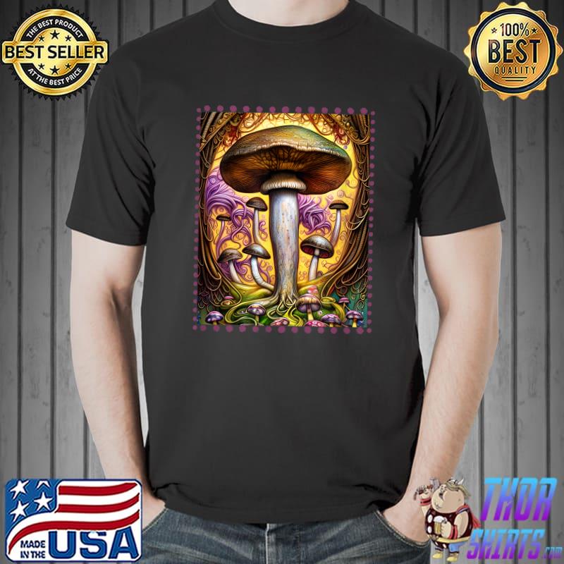 Psychedelic Mushroom In The Forest T-Shirt